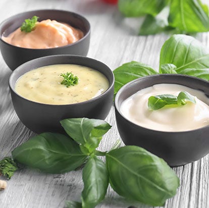 Egg replacement in mayo sauces 1:4.5