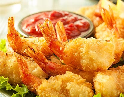 Crispy shrimp illustrating Ingredion’s batter and breading ingredient innovations
